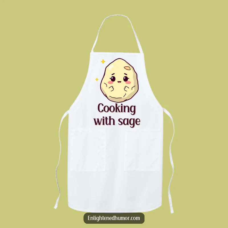 Funny Apron: Wise Philosopher Stone, Cooking Wisdom, Perfect Funny Gift
