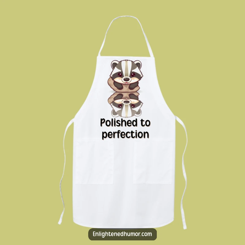 Funny Badger Chef Apron: Hilarious Kitchen Wear for Budding Cooks and Humor Enthusiasts