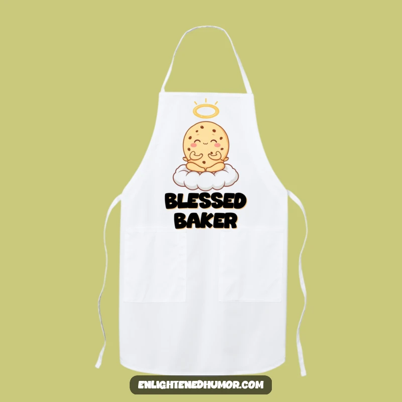 Funny Cookie Meditation Apron: Cloud Zen Kitchen Accessory, a Hilarious Cooking Gift