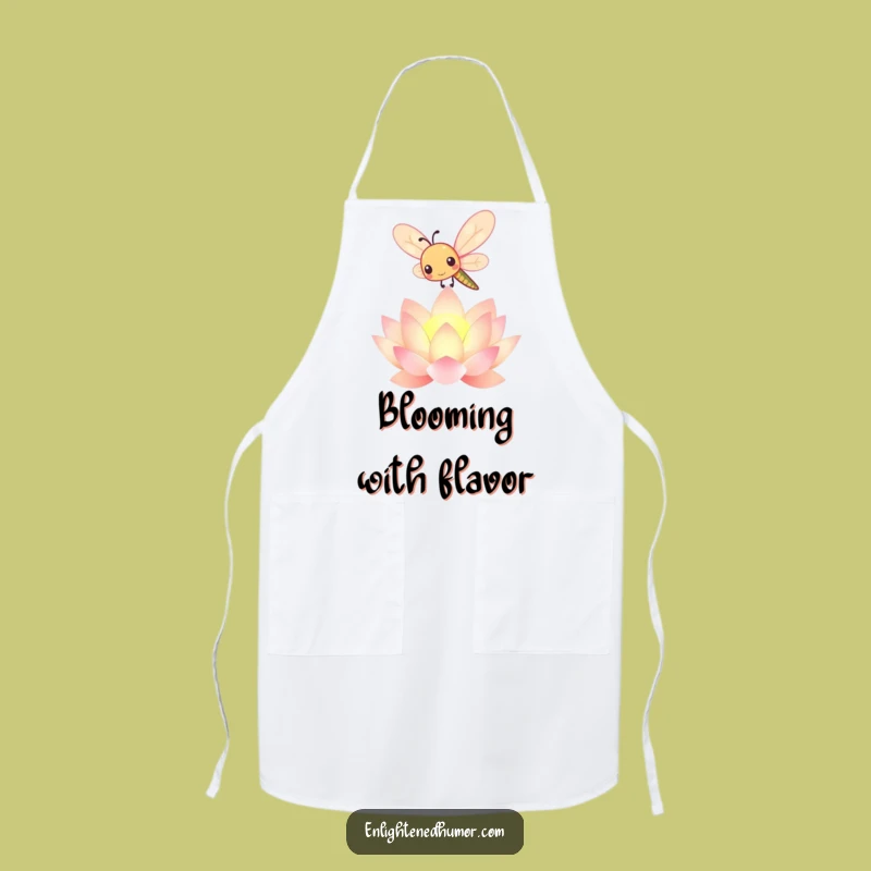 Funny Kawaii Dragonfly Apron: Radiant Lotus Cooking Fun, Cute Gift
