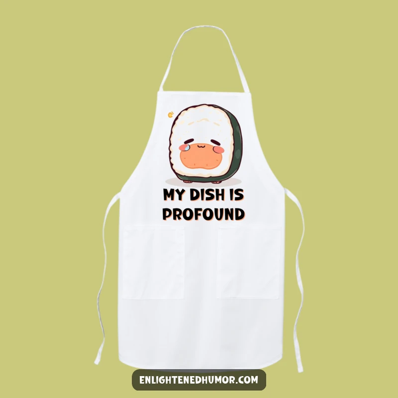 Funny Peaceful Sushi Existence Apron - Cook with Contemplative Joy Gift