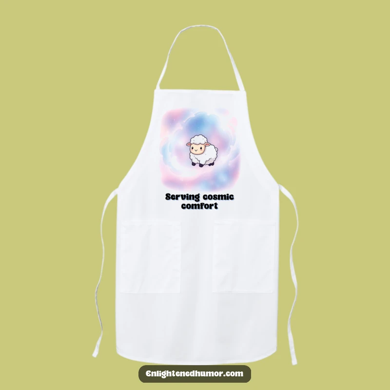 Funny Sheep Chef Apron: Cosmic Kitchen Wear for Starry-Eyed Cooks and Bakers