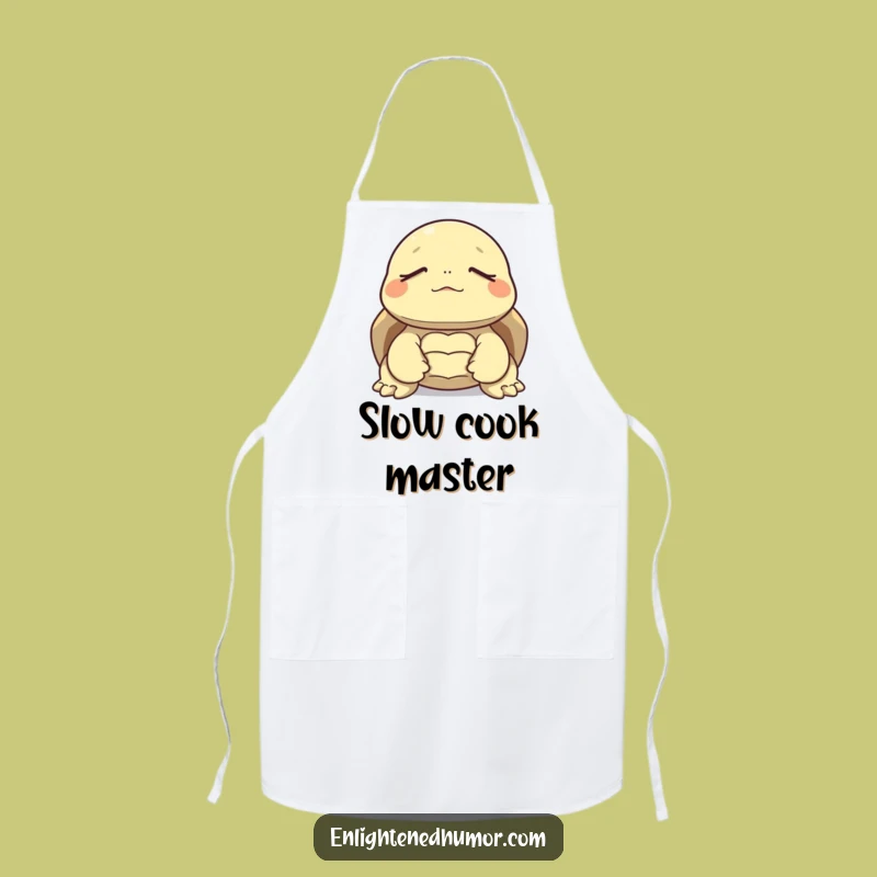 Funny Tortoise Apron: Cook with Calm - A Serene Kitchen Gift!