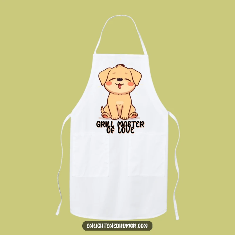 Funny Happy Dog Apron: Peaceful Kitchen Wear for Dog Lovers
