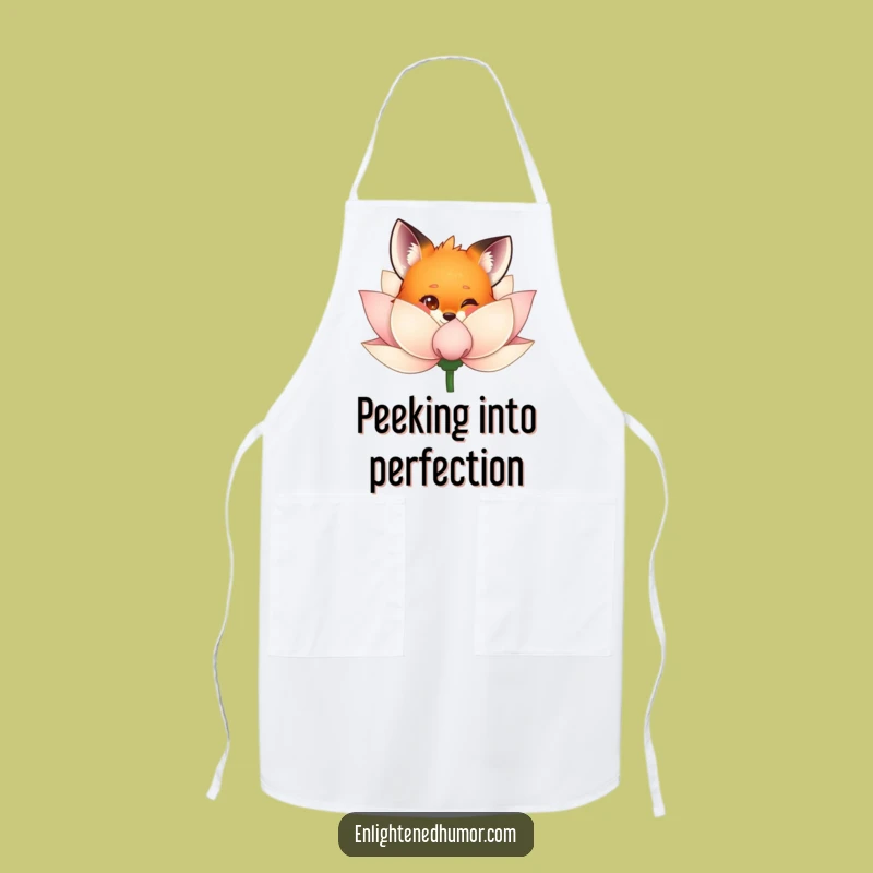 Funny Fox Apron: Kitchen Curiosity, Whimsical Chef Wear, Humorous Nature Gift