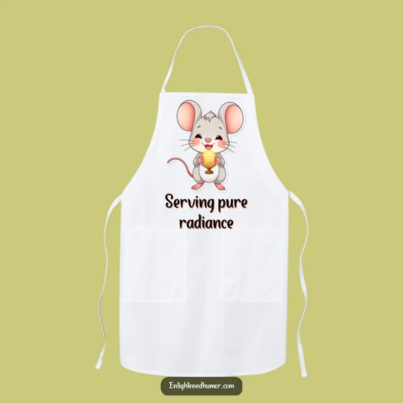 Funny Radiant Orb Mouse Apron - Cheerful Kitchen Wear for Delightful Cooking