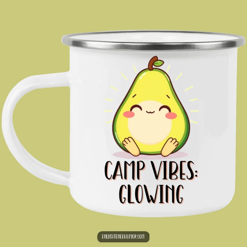 Funny Avocado Camping Mug - Zen Foodie Adventure Gift