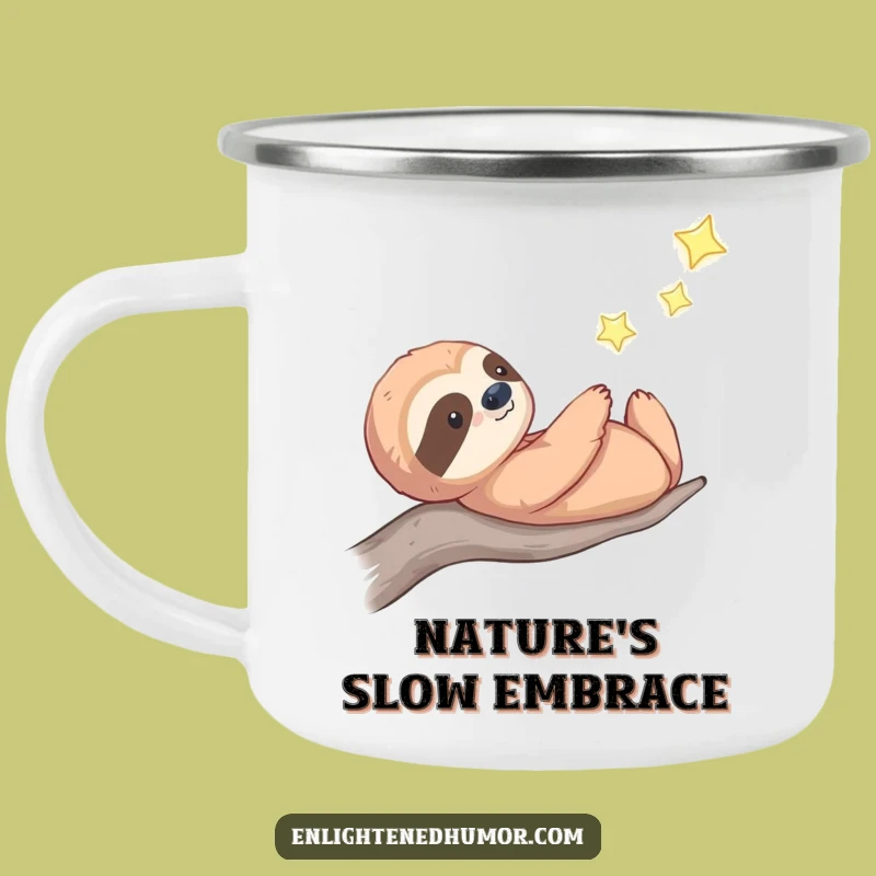 Funny Celestial Sloth Camping Mug: Star Gazing Nights - Cosmic Camp Gift