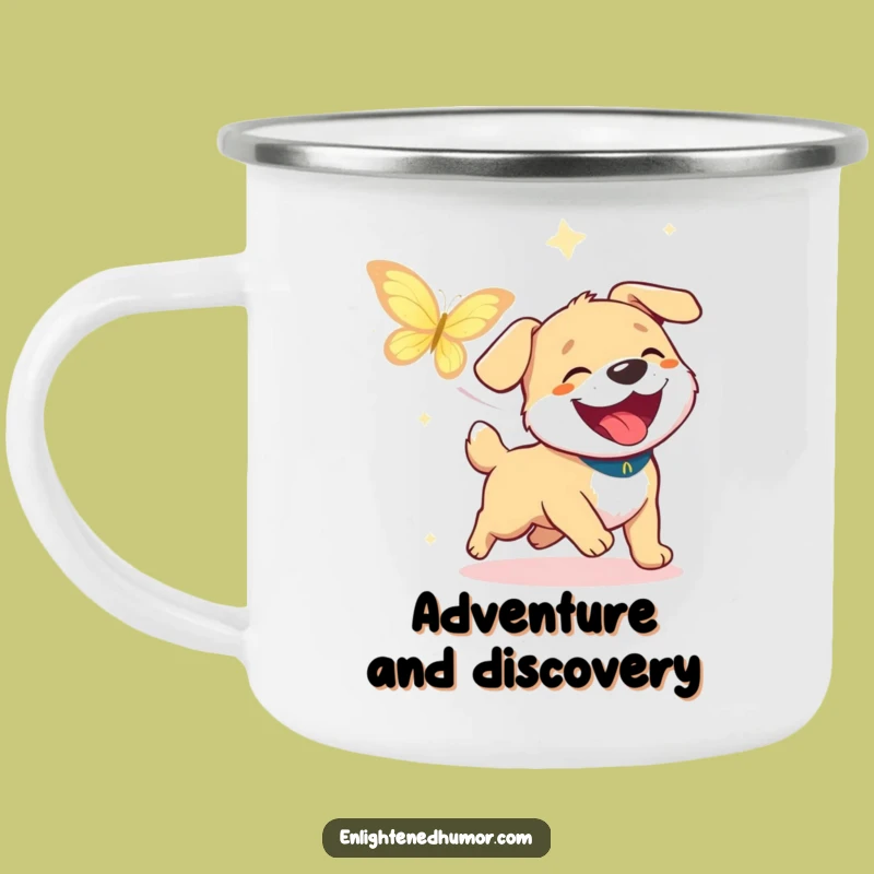 Funny Dog Adventure Mug: Chase the Trail with Hilarious Humor!