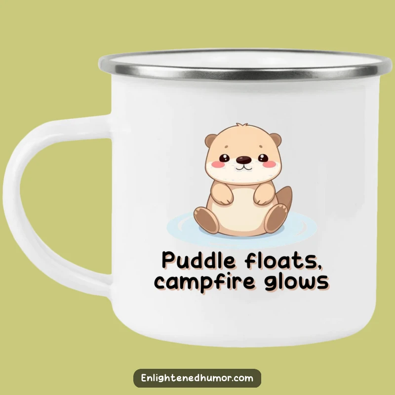 Funny Otter Camping Mug: Durable Tiny Kawaii Cup, Outdoor Funny Gift for Nature Lovers