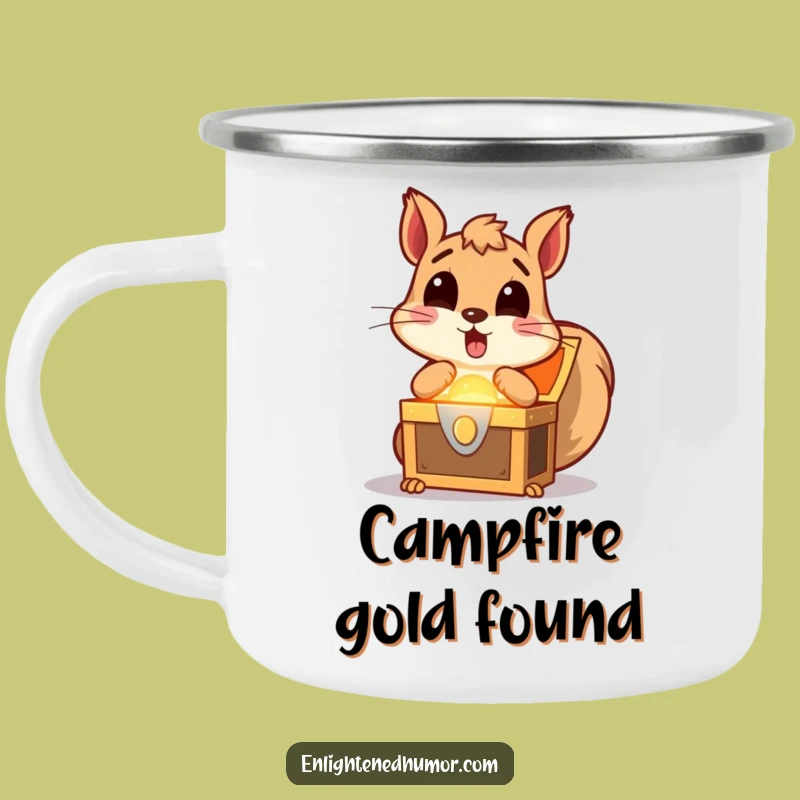 Funny Squirrel Treasure Camping Mug: Trailside Discovery, Durable and Humorous Gift