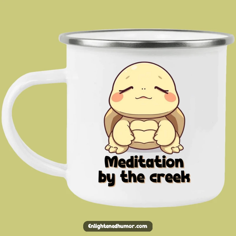 Funny Tortoise Camping Mug: Sip Peace by the Fire - Outdoor Gift