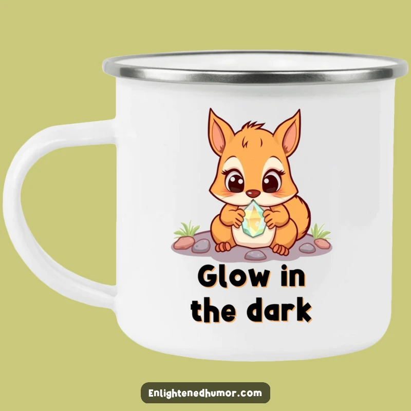 Funny Squirrel Camping Mug: Crystal Discovery, Outdoor Surprise, Adventure Gift