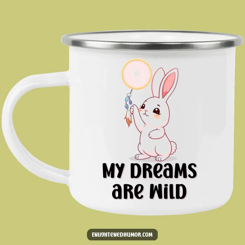 Funny Dreamcatcher Rabbit Camping Mug: Adventure & Dream Gift