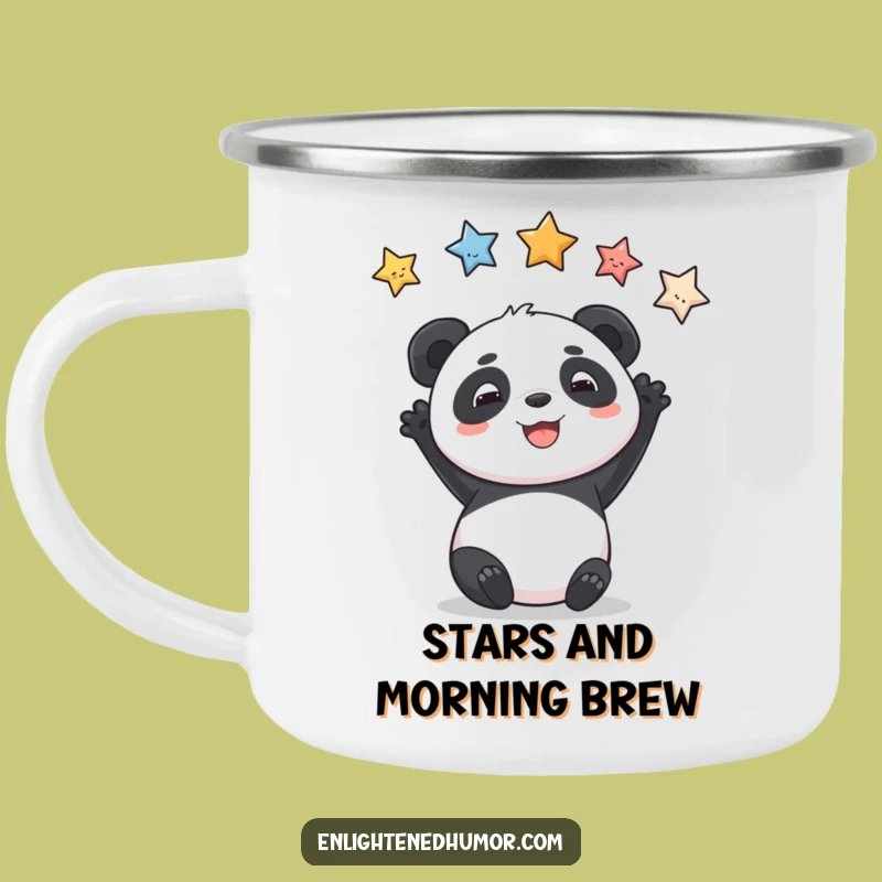 Funny Panda Camping Mug - Sip your dreams under the stars!