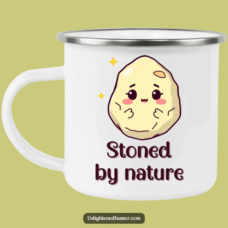 Funny Camping Mug: Wise Philosopher Stone, Contemplative Outdoors, Great Funny Gift