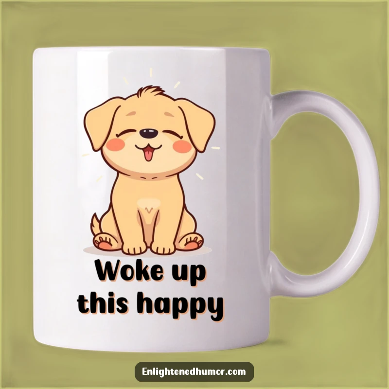 Funny Happy Dog Aura Mug: Zen Gift for Peaceful Pup Lovers