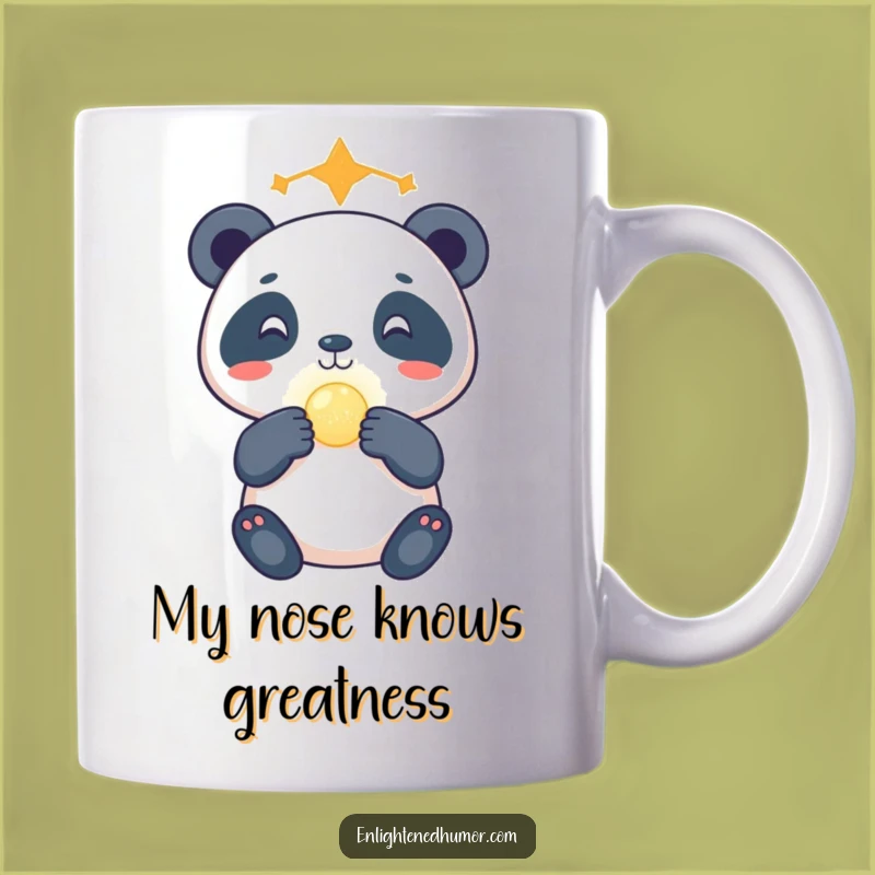 Funny Celestial Panda Mug: Gleeful Orb Balancing Act for Panda Lovers - A Perfect Funny Gift