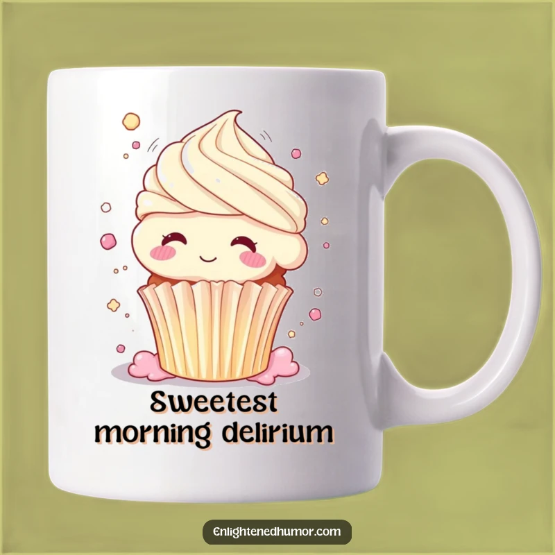 Funny Wondering Cupcake Bliss Mug - Shimmering Sweetness Perfect Gift