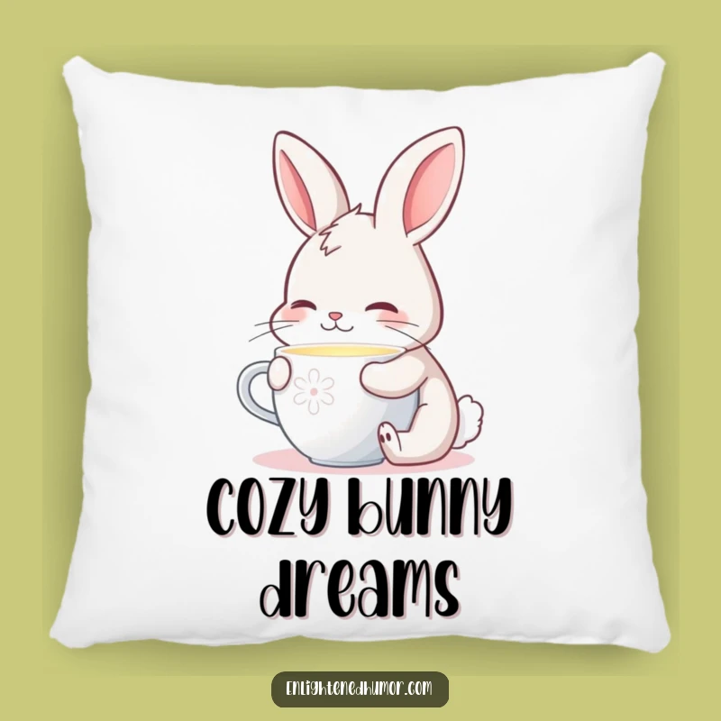 Funny Contented Bunny Pillow: Cozy Glow Comfort for Ultimate Relaxation