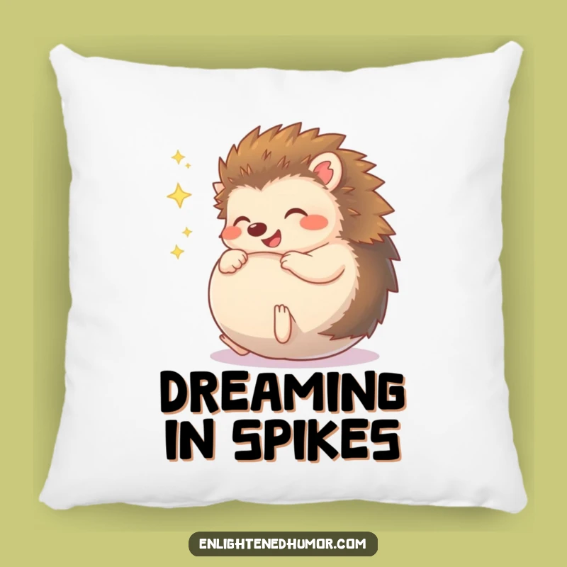 Funny Giggling Hedgehog Pillow - Cozy Sparkly Ball Comfort, Adorable Home Decor, Funny Gift