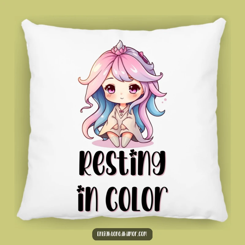 Funny Aura Character Pillow: Soft Comfort, Serene Accent Pillow