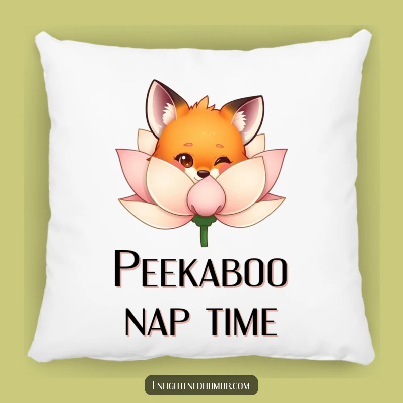Funny Fox Pillow: Cozy Curiosity Cushion, Soft and Humorous Nature Decor