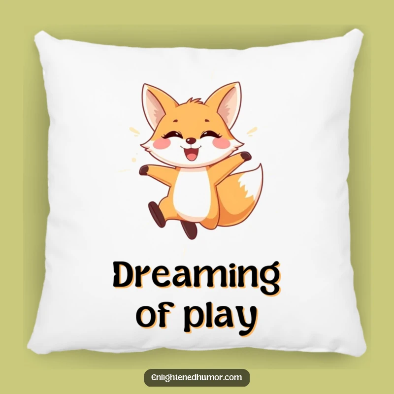 Funny Fox Pillow: Playful Comfort, Shimmering Light, Cozy Accent Gift