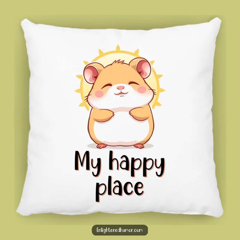 Funny Hamster Pillow: Cozy Bliss in a Sunbeam