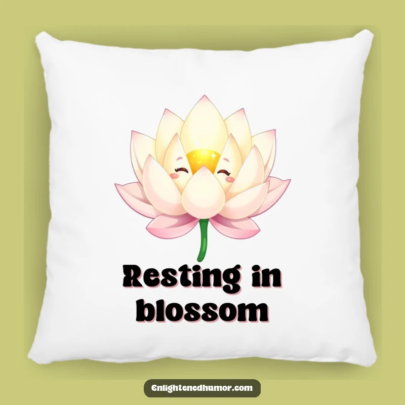 Funny Lotus Flower Pillow: Sparkling Comfort, Graceful Zen Accent