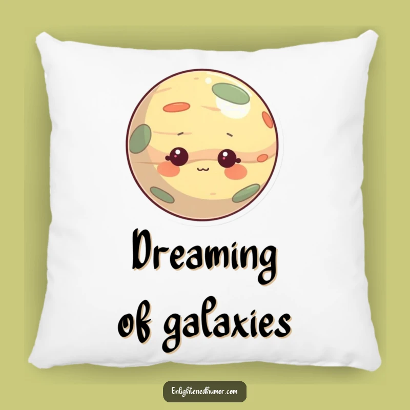 Funny Pillow: Curious Gentle Planet Character, Soft and Humorous Funny Gift Decor