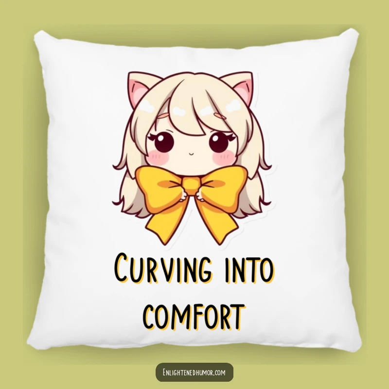 Funny Pillow: Humble Bow Character, Soft Comfort, Elegant Funny Gift