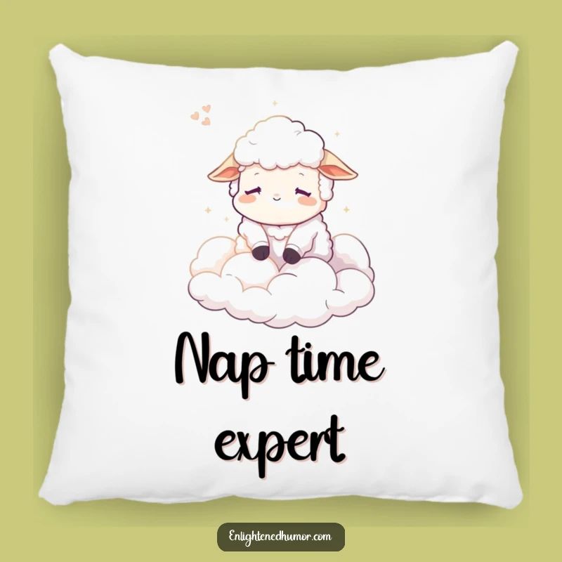 Funny Calm Sheep Pillow: Dreamy Cloud Comfort, Cozy & Serene Decor, Funny Gift