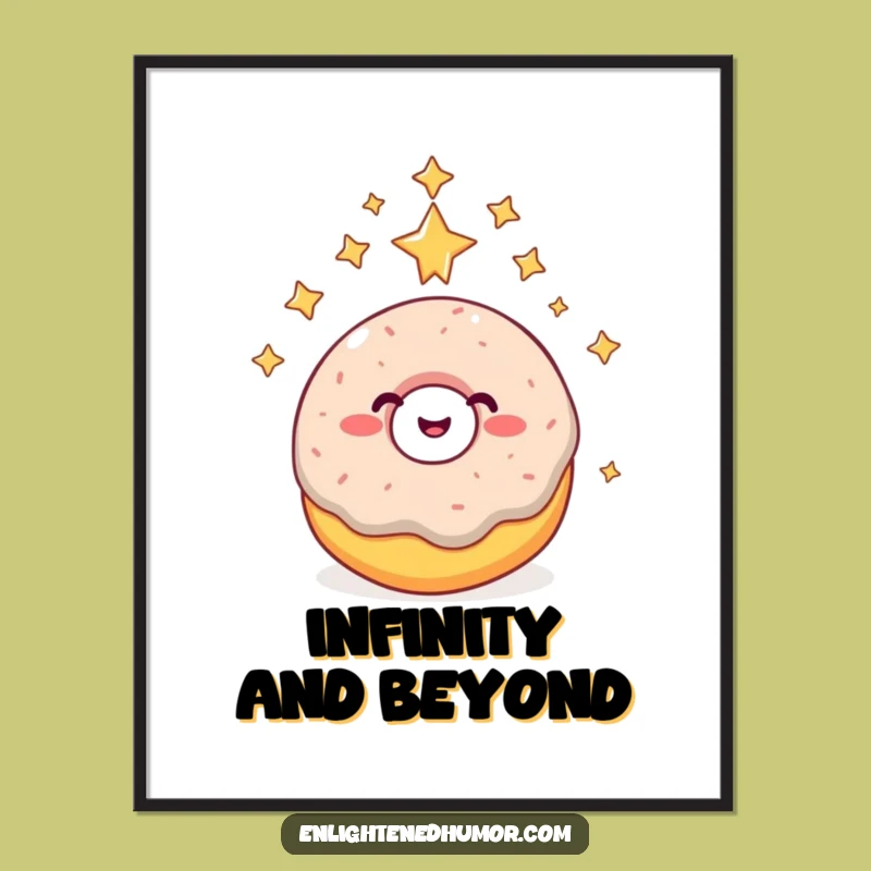 Funny Giggling Donut Higher Consciousness Digital Art - Instant Cosmic Wall Decor Gift
