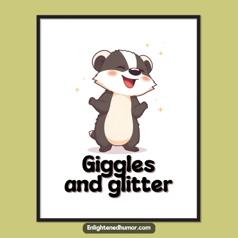 Funny Badger Digital Art - Instant magic for your digital space!
