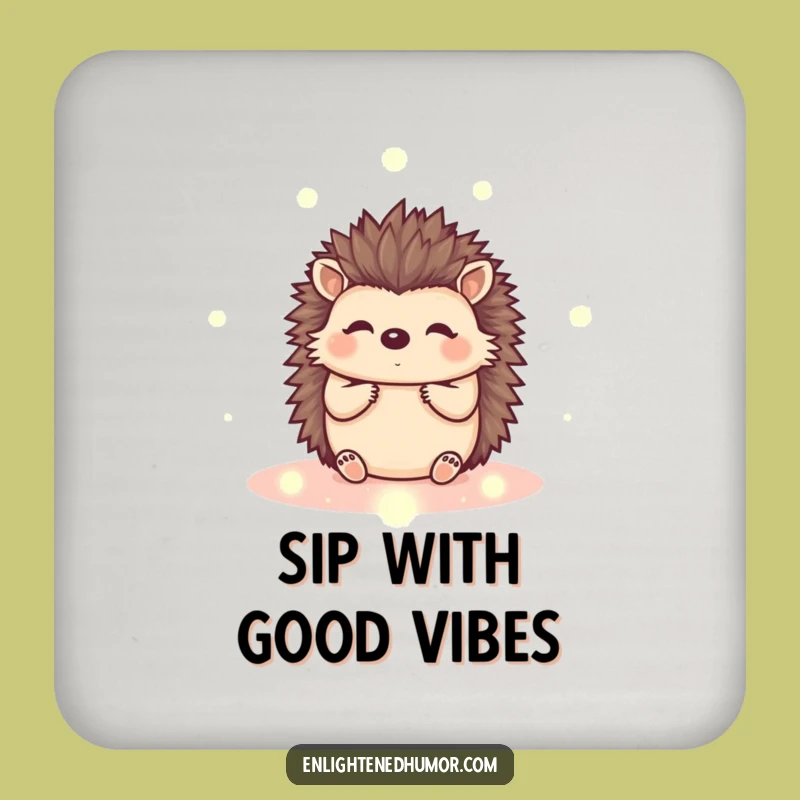 Funny Hedgehog Coasters: Kawaii Orbs Protection, Cute Drink Gift