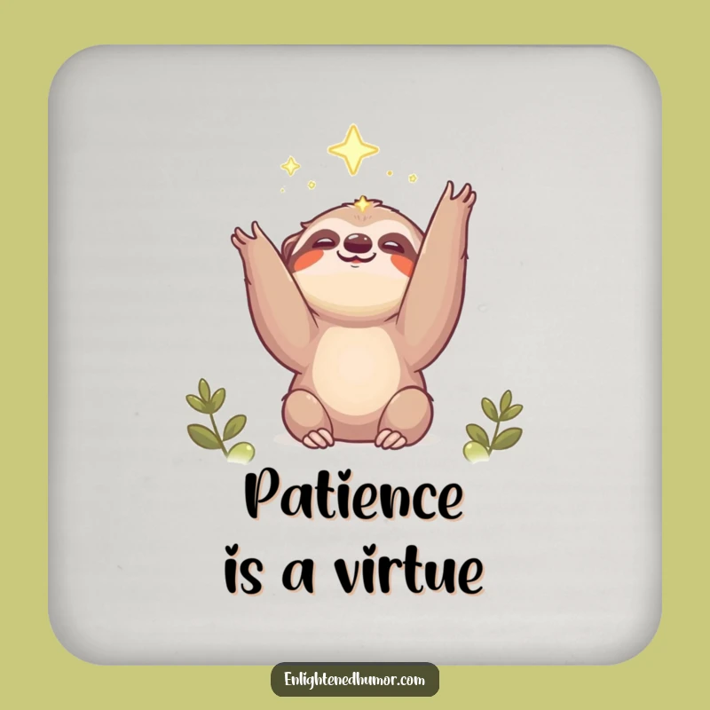 Funny Sloth Coasters: Light Protection, Cute Dreamer's Drink Gift