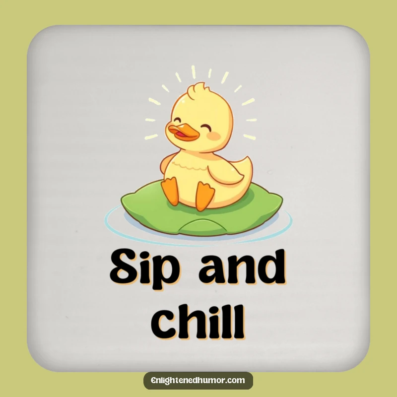 Funny Content Duck Coasters: Protect Surfaces with Radiant Humor, a Set of Gifts!
