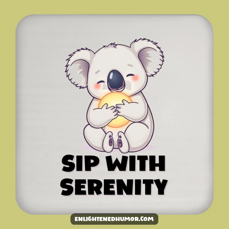 Funny Koala Coaster - Protect surfaces with serene charm!