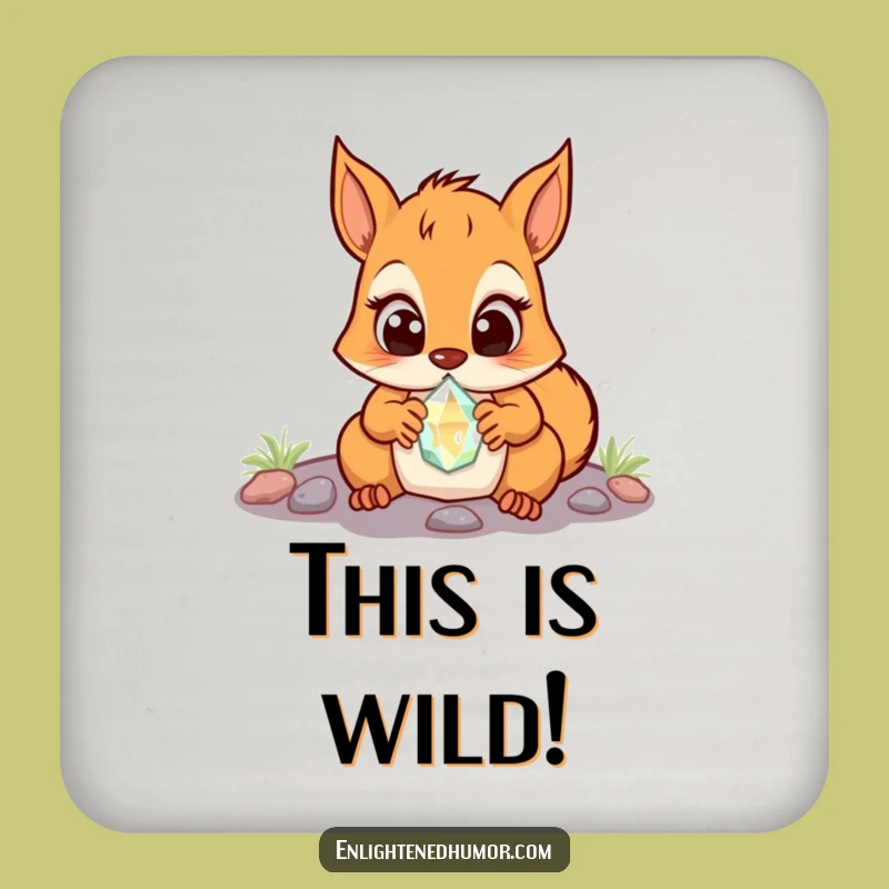 Funny Squirrel Coasters: Crystal Protection, Wide-Eyed Wonder, Home Gift Set