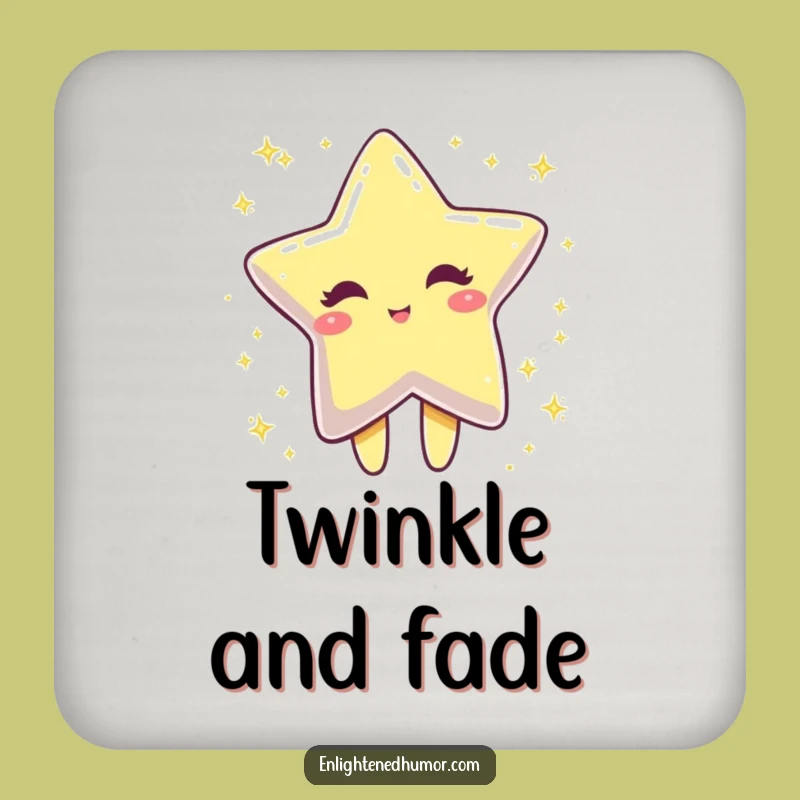 Funny Star Coaster Dissolving A Sparkling Funny Gift Protector