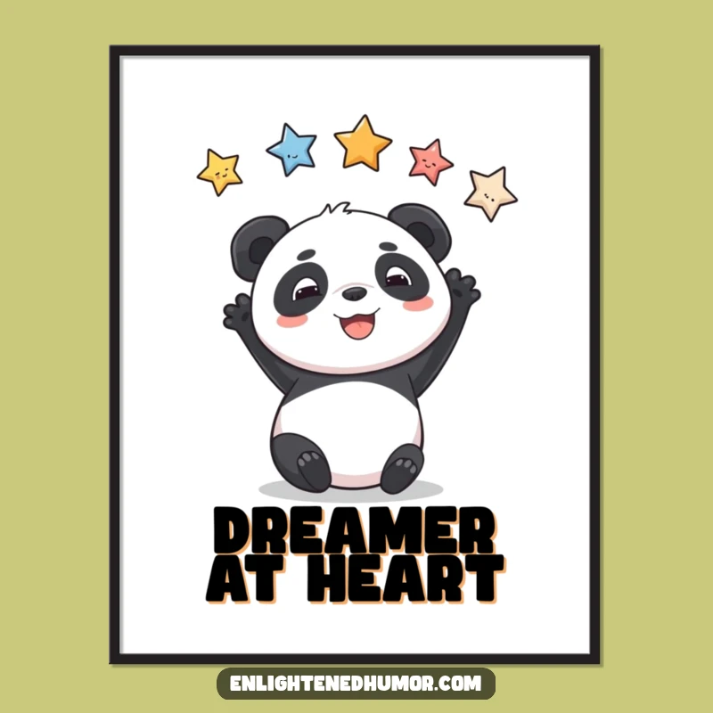 Funny Panda Poster - Inspire your space with dreams and humor!
