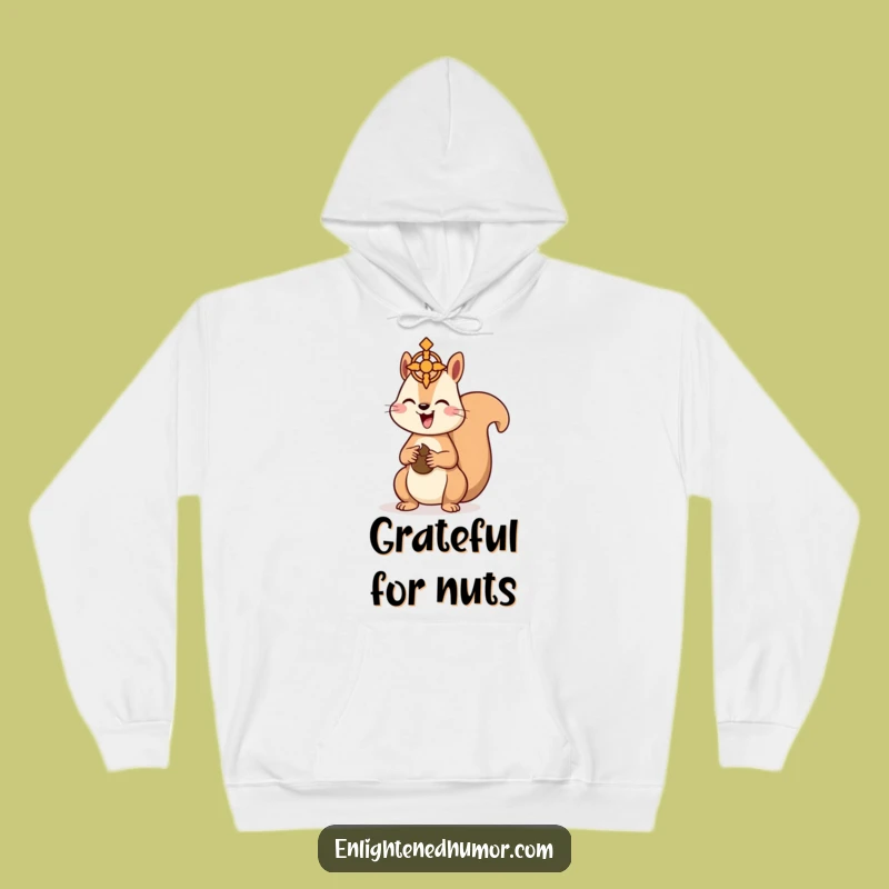 Funny Kawaii Squirrel Hoodie: Cozy Nut Offering, Hilarious Spiritual Comfort Wear