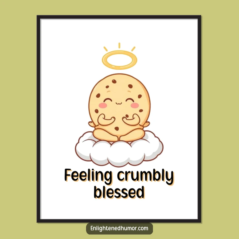 Funny Free Printable Wall Art: Heavenly Cookie Meditation for Blessed Decor