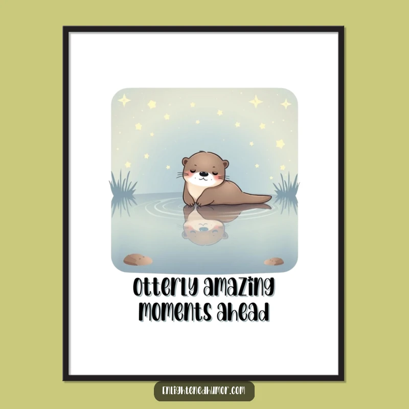 Free Printable Celestial Otter Wall Art - Peaceful Downloadable Decor for Tranquil Spaces