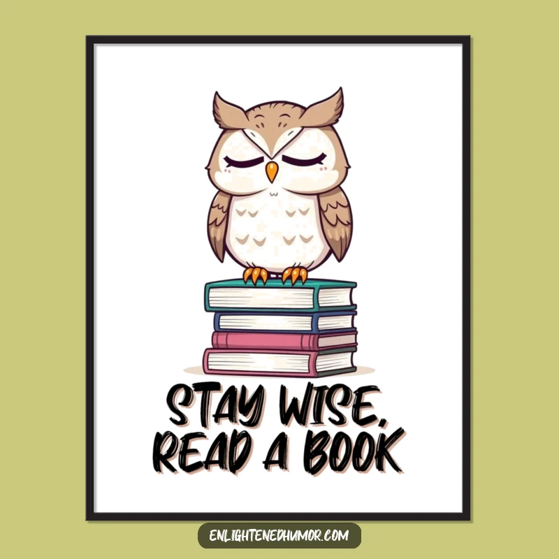 Free Printable Owl Wall Art: Wise Thoughts Literary Art Downloadable