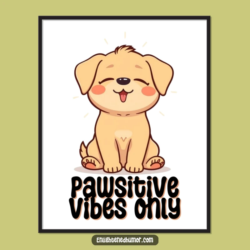 Free Printable Wall Art: Aura Dog - Peaceful & Funny Downloadable Decor