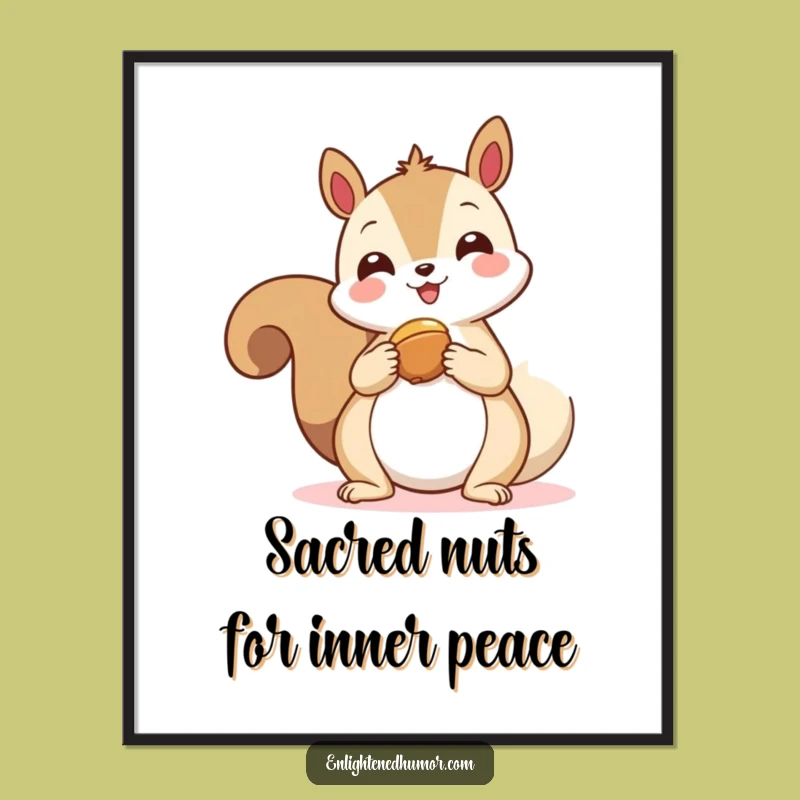 Free Printable Wall Art: Squirrel Spirit Funny Downloadable Decor Gift