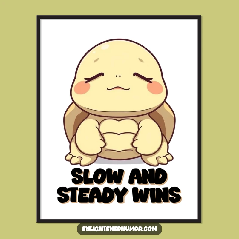 Free Printable Tortoise Wall Art: Zen Downloadable Gift for Calm Decor