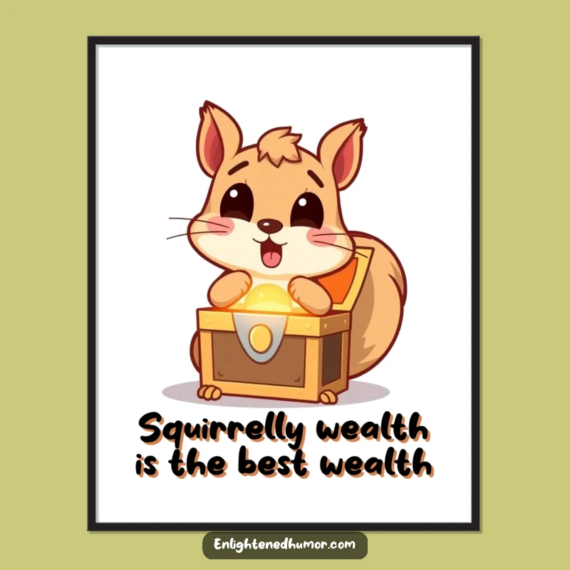 Free Printable Squirrel Wall Art - Treasure Discovery Downloadable Decor